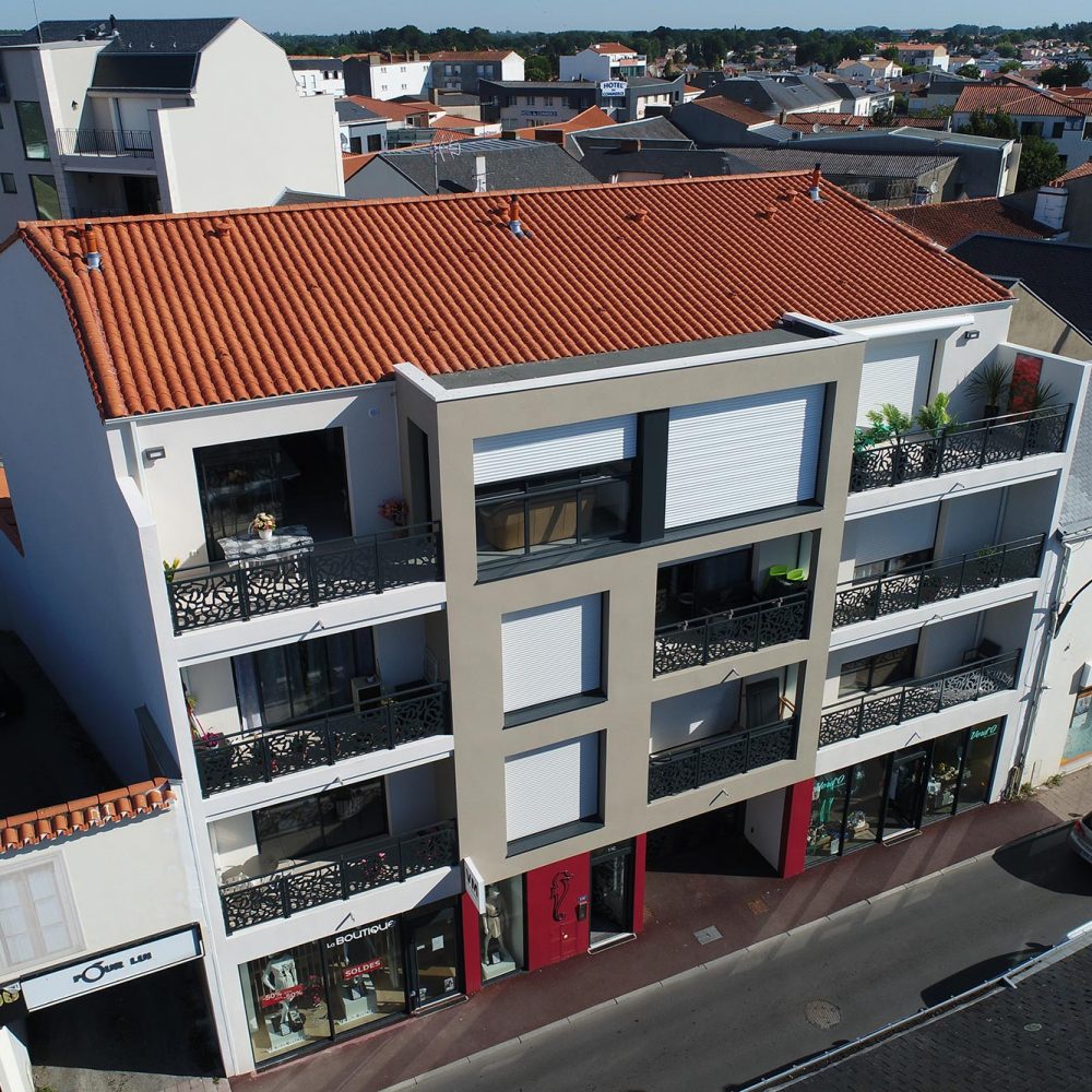 Appartement neuf et local commercial Majelli à Challans - Hippocampe drone