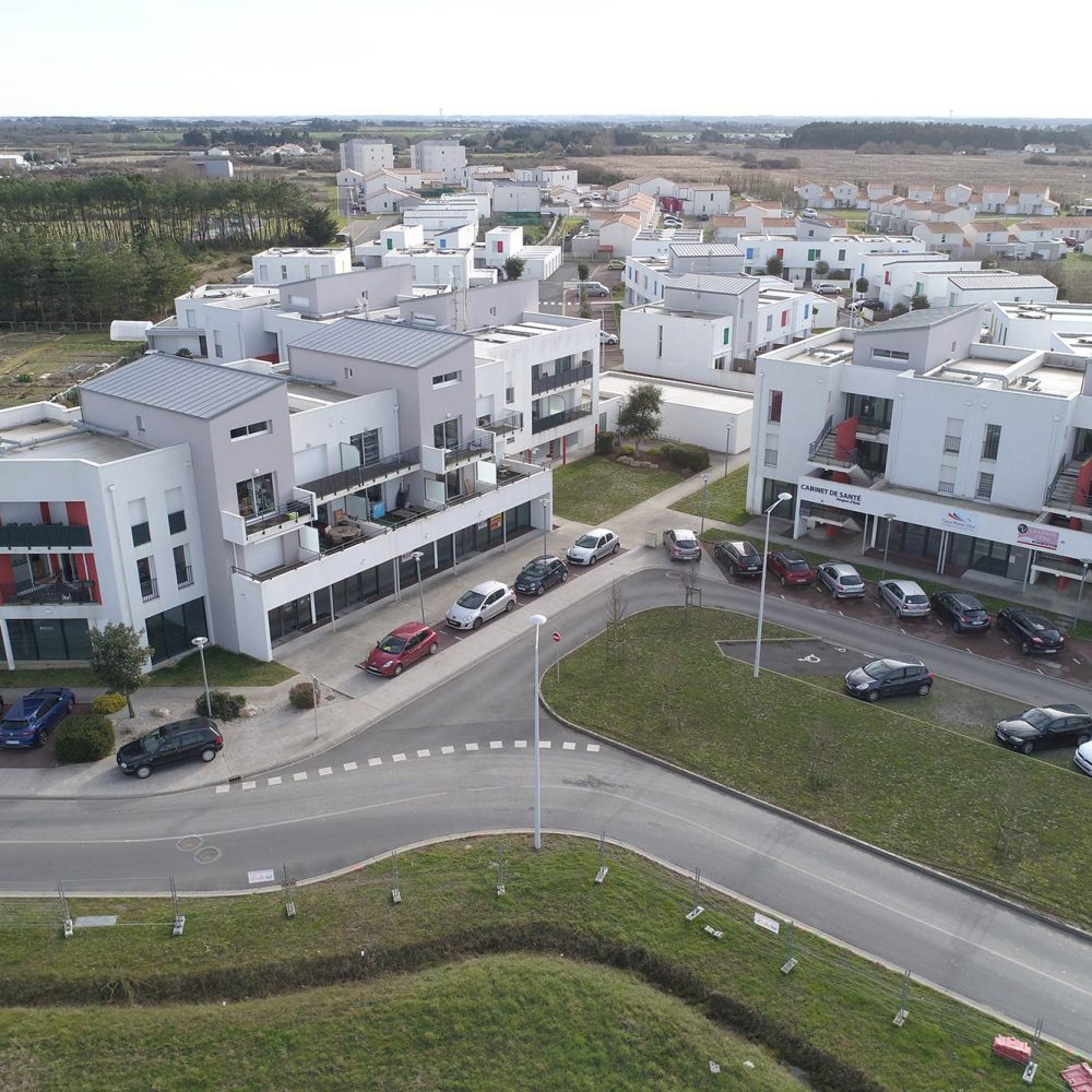 Appartement neuf et local commercial Majelli à St Gilles Croix de Vie - Vergers d'Eole 1 & 2 drone