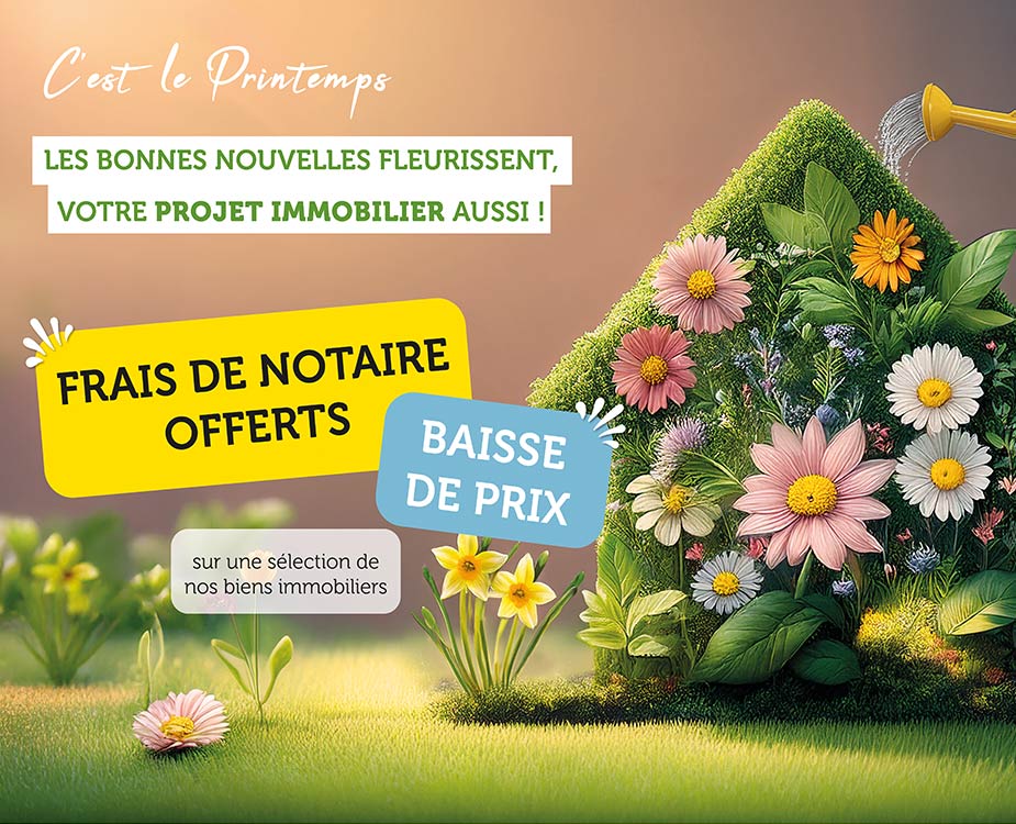 Offres de printemps : frais de notaire offerts et baisse de prix !